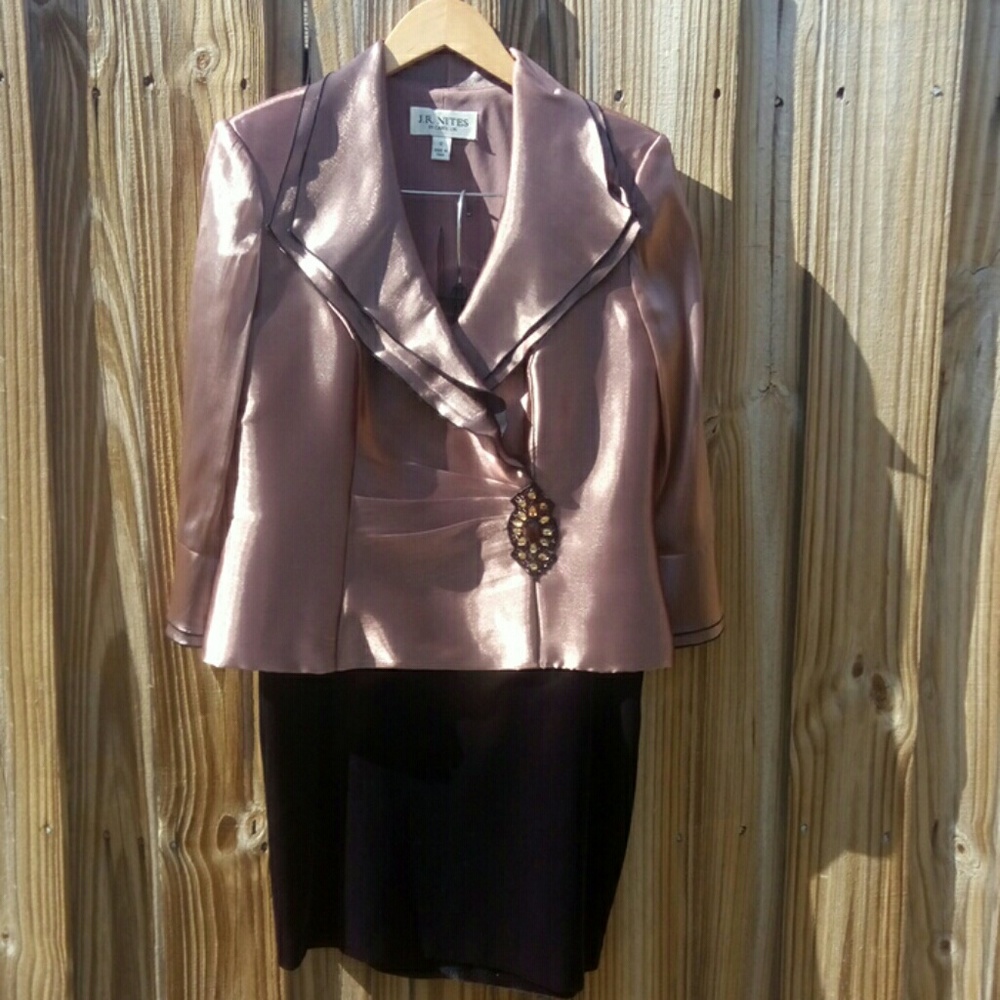 J.R NITES BY CAROLINE/EVENING JACKET/W/JS Skirt - Picture 4 of 8